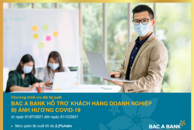 BAC A BANK ưu đãi lãi suất cho khách hàng doanh nghiệp bị ảnh hưởng bởi Covid-19
