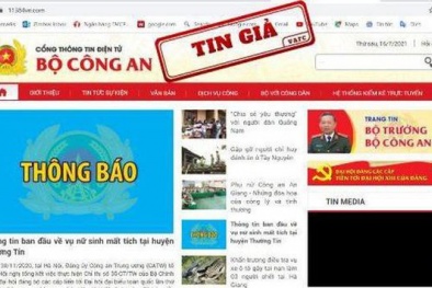 Phát hiện website giả mạo Cổng thông tin điện tử Bộ Công an
