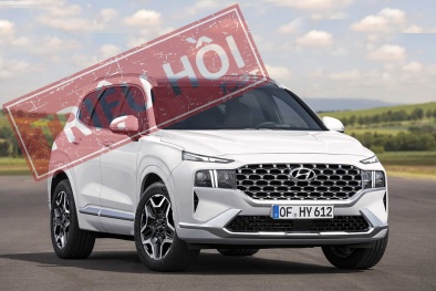 Hyundai Santa Fe 2021 bị triệu hồi tại Mỹ do dính lỗi rò rỉ xăng dầu
