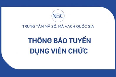 Trung tâm Mã số Mã vạch Quốc gia thông báo tuyển dụng viên chức