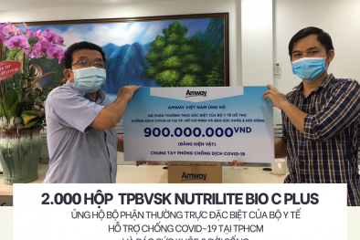 Amway Việt Nam ủng hộ sản phẩm chăm sóc sức khỏe và thiết yếu đến tuyến đầu chống dịch