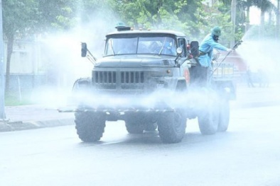 Bộ Y tế yêu cầu các địa phương không phun hoá chất khử khuẩn ngoài trời