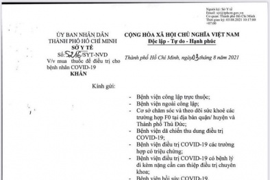 Vì sao Sở Y tế TP.HCM thu hồi khẩn văn bản nêu tên 2 loại thuốc điều trị COVID-19?