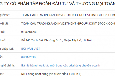 Lộ diện chủ doanh nghiệp vốn đăng kí tăng từ 132 tỉ lên gần 128.000 tỷ đồng