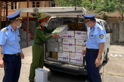 Tạm giữ lô bia và sữa chua nhập lậu về Việt Nam tiêu thụ