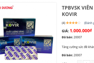 Viên uống Kovir của Sao Thái Dương: Dấu hiệu 'té nước theo mưa', tăng giá bất thường