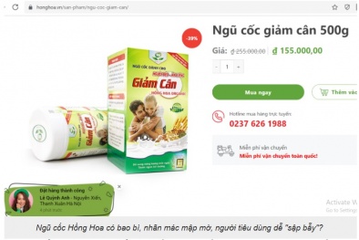 Bột ngũ cốc Hồng Hoa Organic Care: Mập mờ nhãn mác, 'thổi phồng' công dụng