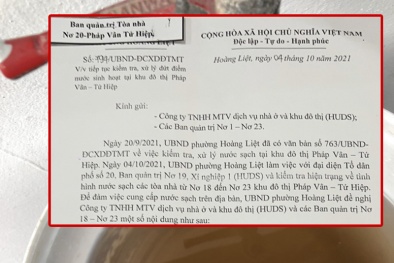 Giun sán trong nước sinh hoạt KĐT Pháp Vân-Tứ Hiệp: Đề nghị kiểm tra hệ thống cấp nước và đường ống 