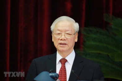 Tổng Bí thư Nguyễn Phú Trọng phát biểu bế mạc Hội nghị lần 4 BCH Trung ương Đảng khóa XIII