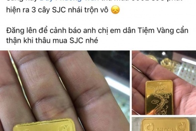 Xuất hiện vàng miếng nhái SJC trên thị trường