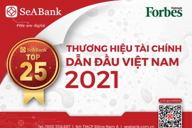 SeABank nằm trong Top 25 Thương hiệu tài chính dẫn đầu và Top 10 Thương hiệu mạnh Việt Nam