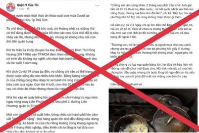 Thông tin 'Mẹ rơi nước mắt nhặt thức ăn thừa nuôi con mùa dịch COVID' là sai sự thật