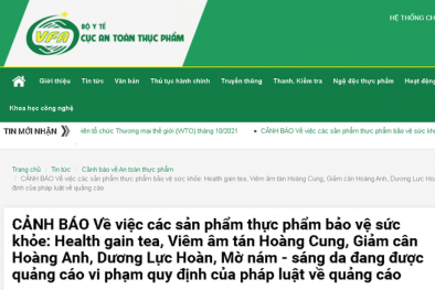 Hàng loạt sản phẩm giảm cân, tăng cường sinh lực… quảng cáo vi phạm