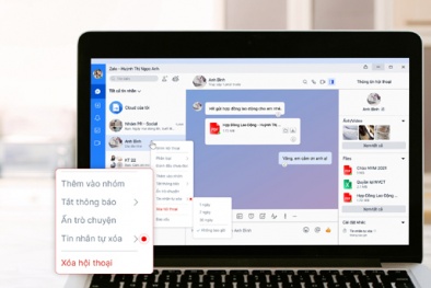Nối gót Facebook, Zalo cập nhật tính năng tin nhắn tự xoá