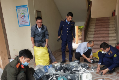 Sản xuất lượng lớn đế giày, dép giả mạo nhãn hiệu bị 'tuýt còi'