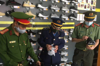 Tịch thu lượng lớn giầy giả mạo nhãn hiệu của các thương hiệu nổi tiếng