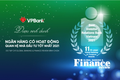 VPBank- Ngân hàng duy nhất của Việt Nam đoạt giải thưởng quốc tế “Best IR 2021”