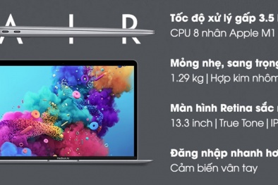 MacBook Air M1 2020 bất ngờ giảm giá mạnh dưới 24 triệu 