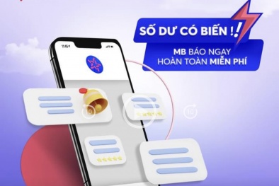Nhận biến động số dư trên App MBBank với mức phí 0 đồng