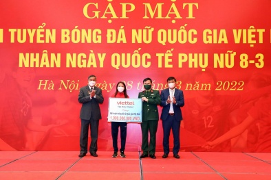 Viettel tặng 1 tỷ đồng tới Đội tuyến Bóng đá nữ Việt Nam nhân dịp 8/3