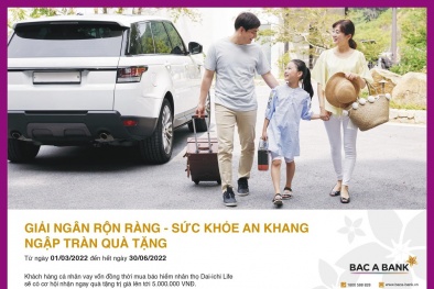 Đồng thời vay vốn và tham gia bảo hiểm tại BAC A BANK, khách hàng nhận ưu đãi lên tới 5 triệu đồng