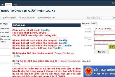 Bộ GTVT cảnh báo website giả mạo tra cứu giấy phép lái xe