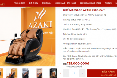 Ghế massage Azaki của Công ty CP thương mại quốc tế Azaki: 'Thổi phồng' công dụng, không rõ xuất xứ