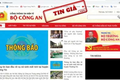 Thêm chiêu trò giả mạo trang web của Bộ Công an để lừa đảo