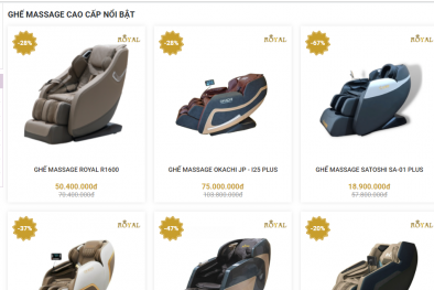 Ghế massage Royal mập mờ xuất xứ, dấu hỏi về chất lượng sản phẩm