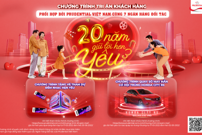 Prudential tri ân khách hàng tham gia bảo hiểm qua kênh hợp tác ngân hàng 