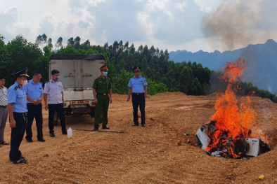 Lạng Sơn: Tiêu hủy sản phẩm thuốc thú y nhập lậu, không đảm bảo an toàn sử dụng