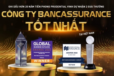 Prudential Việt Nam nhận 2 giải thưởng uy tín cho kênh phân phối qua hợp tác Ngân hàng