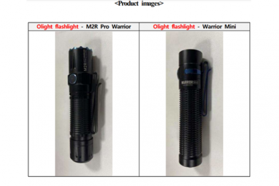 Cảnh báo đèn pin M2R Pro Warrior và Warrior Mini của hãng Olight dễ gây cháy nổ