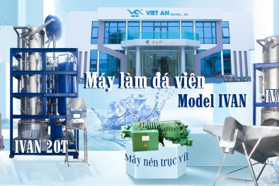 Việt An sản xuất thành công máy làm đá viên trục vít, chất lượng ra sao?