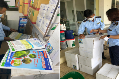 Phát hiện 200kg thuốc bảo vệ thực vật không được phép sử dụng tại Đồng Tháp