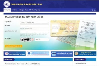 Cảnh báo xuất hiện website giả mạo trang thông tin điện tử Giấy phép lái xe
