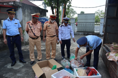 Xử lý nghiêm hành vi vận chuyển nội tạng động vật không rõ nguồn gốc