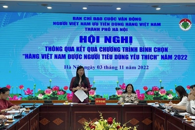 213 sản phẩm, dịch vụ đạt danh hiệu ‘Hàng Việt Nam được người tiêu dùng yêu thích năm 2022’