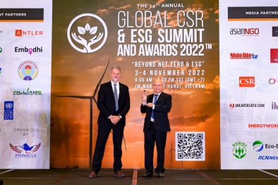Doanh nghiệp Việt được trao giải về phát triển bền vững trong Hội nghị CSR & ESG toàn cầu 2022