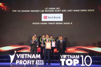 SeABank 5 lần liên tiếp lọt Top 50 doanh nghiệp có lợi nhuận xuất sắc Việt Nam năm 2022