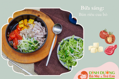 Gợi ý một ngày thực đơn cân bằng dinh dưỡng cho mẹ bầu