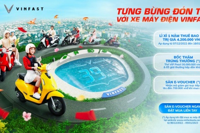 VinFast 'lì xì' mạnh tay cho khách hàng mua xe máy điện