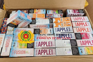 Phát hiện máy thuốc lá điện tử dưới dạng hộp nước và trái cây