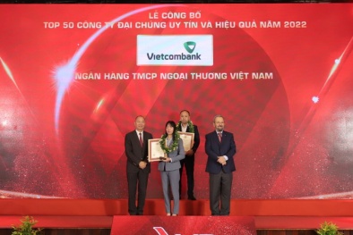 Vietcombank lần thứ 7 liên tiếp đứng đầu bảng xếp hạng Top 10 ngân hàng thương mại uy tín 