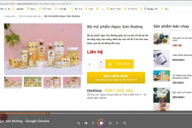 Công ty CP thương mại và đầu tư Ngọc An quảng cáo mỹ phẩm như thuốc chữa bệnh