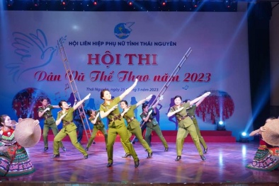 Hội LHPN tỉnh Thái Nguyên tổ chức Hội thi dân vũ thể thao năm 2023