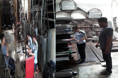 Hai tấn thép không có nhãn hàng hoá vừa bị phát hiện tại Đồng Tháp 