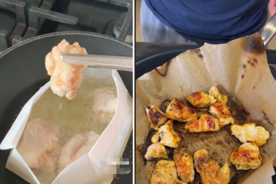 Nguy cơ 'dính độc' khi chiên đồ ăn trên giấy nướng theo video trên TikTok