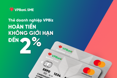 VPBank tung ưu đãi hoàn tiền hấp dẫn từ bộ đôi thẻ doanh nghiệp