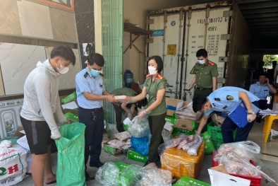 Tạm giữ hơn 1,5 tấn thực phẩm đông lạnh chưa rõ nguồn gốc xuất xứ tại Hà Nam